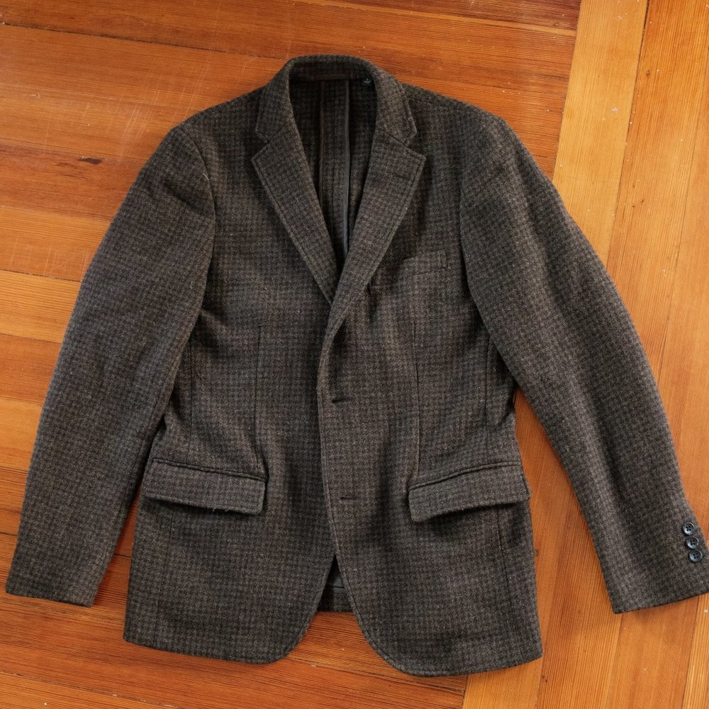 Uniqlo Chestnut Brown Houndstooth Sports Jacket